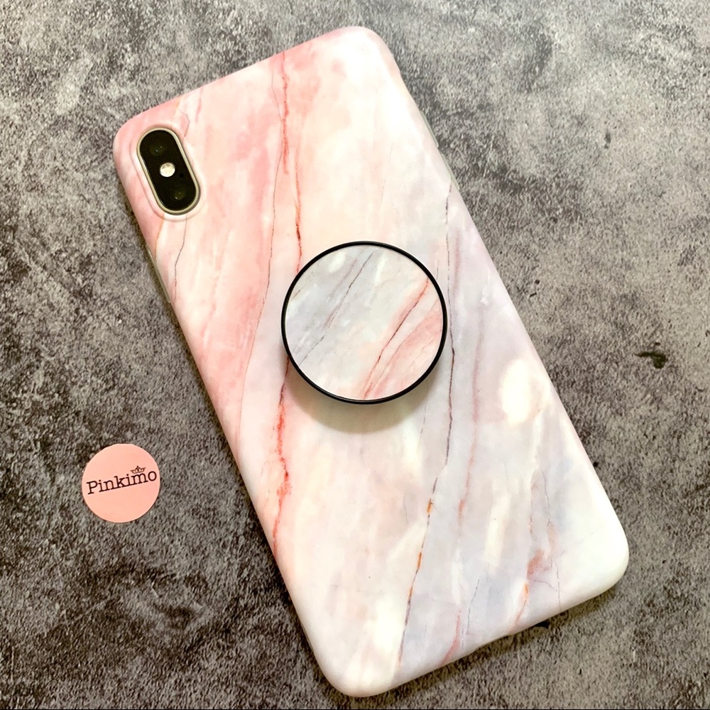 💕iPhone XS Max/XS Marble Pattern Case w/Socket